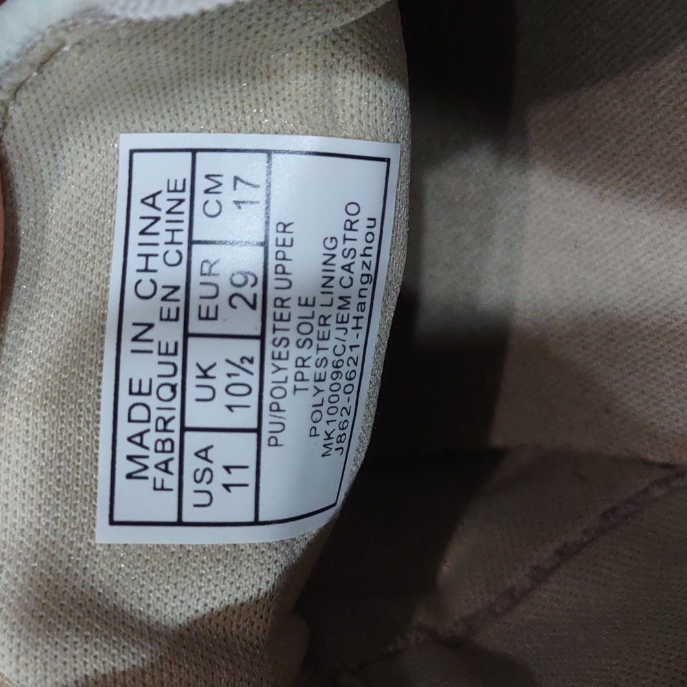 Michael Kors Little Girl's Jem Castro Logo Print Slip-on Shoes Size 11 GUC - Picture 13 of 14